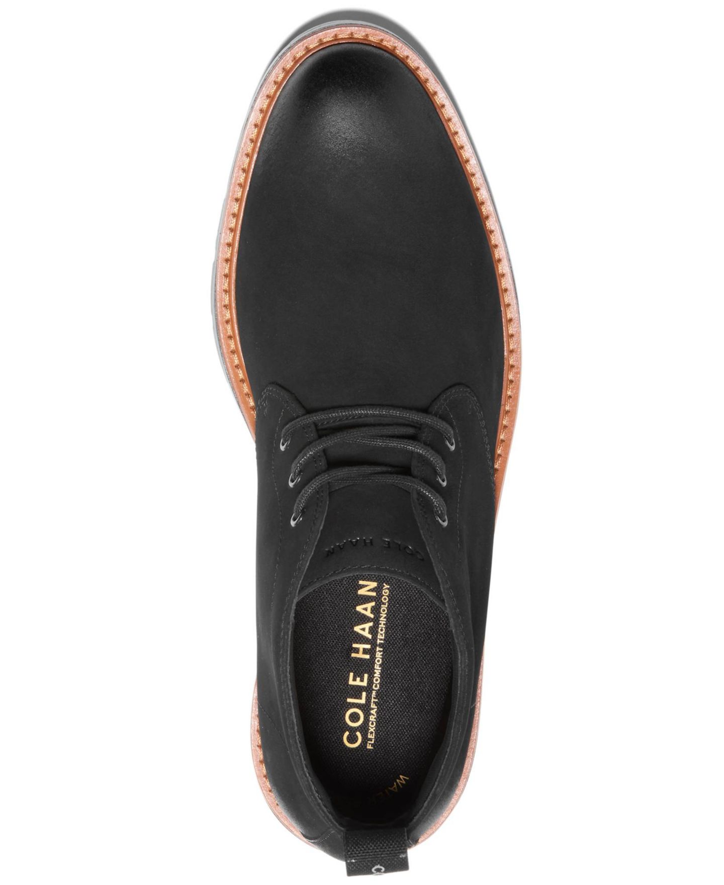 Мужские ботинки Cole Haan Chamberlin Grand Chukka Lug Sole, цвет: Чёрный нубуковый — фото 3