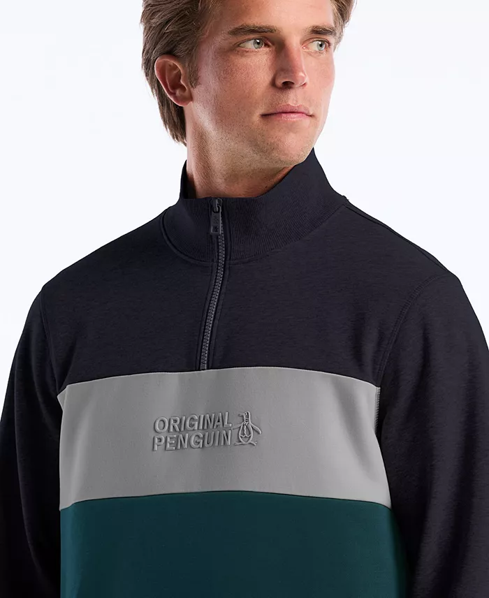 Men's Color-Blocked Fleece Zip Pull On Sweatshirt - thumbnail 9