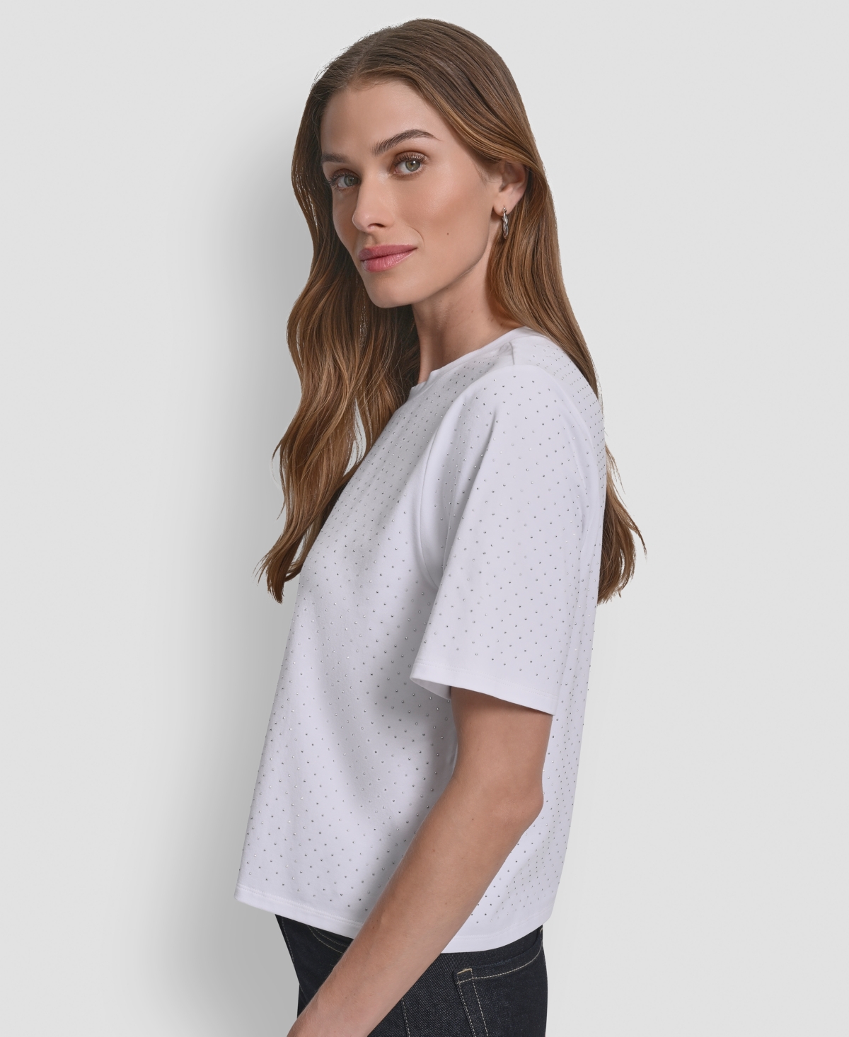 Dkny Women's Embellished Crewneck Top