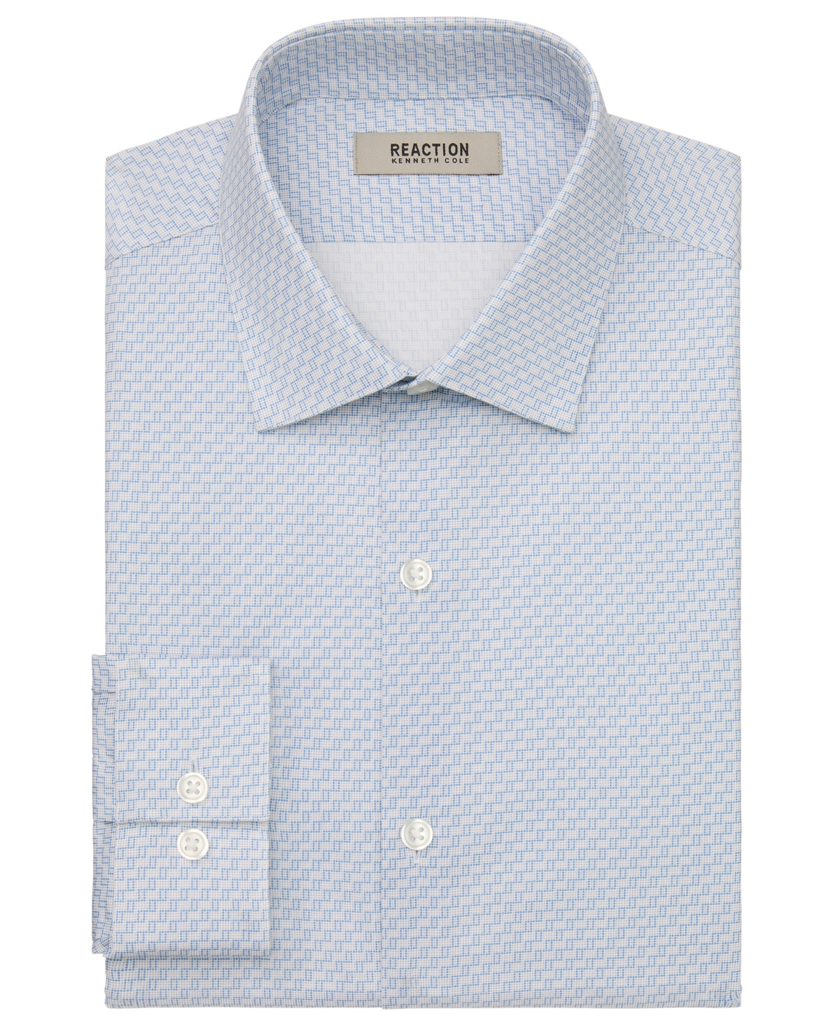 Kenneth Cole Reaction Men's Technicole Slim Fit Dress Shirt In Blue