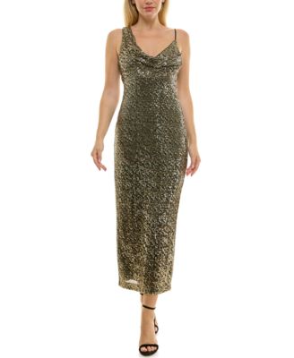 Petite Sleeveless Sequin Midi Dress