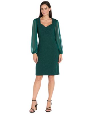 R & M Richards - Petite Long Sleeve Sheath Dress