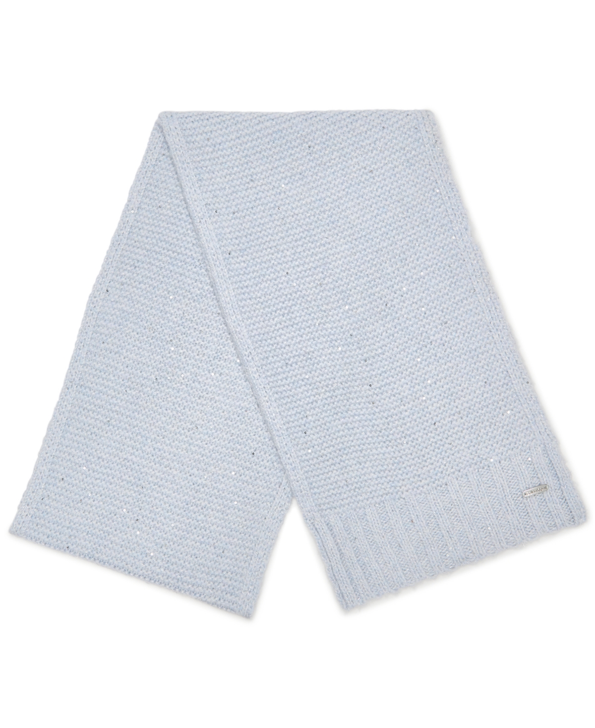 Calvin Klein 2-piece Mini Sequin Hat And Scarf Set In Blue