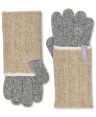 Patchwork Knit Gloves
