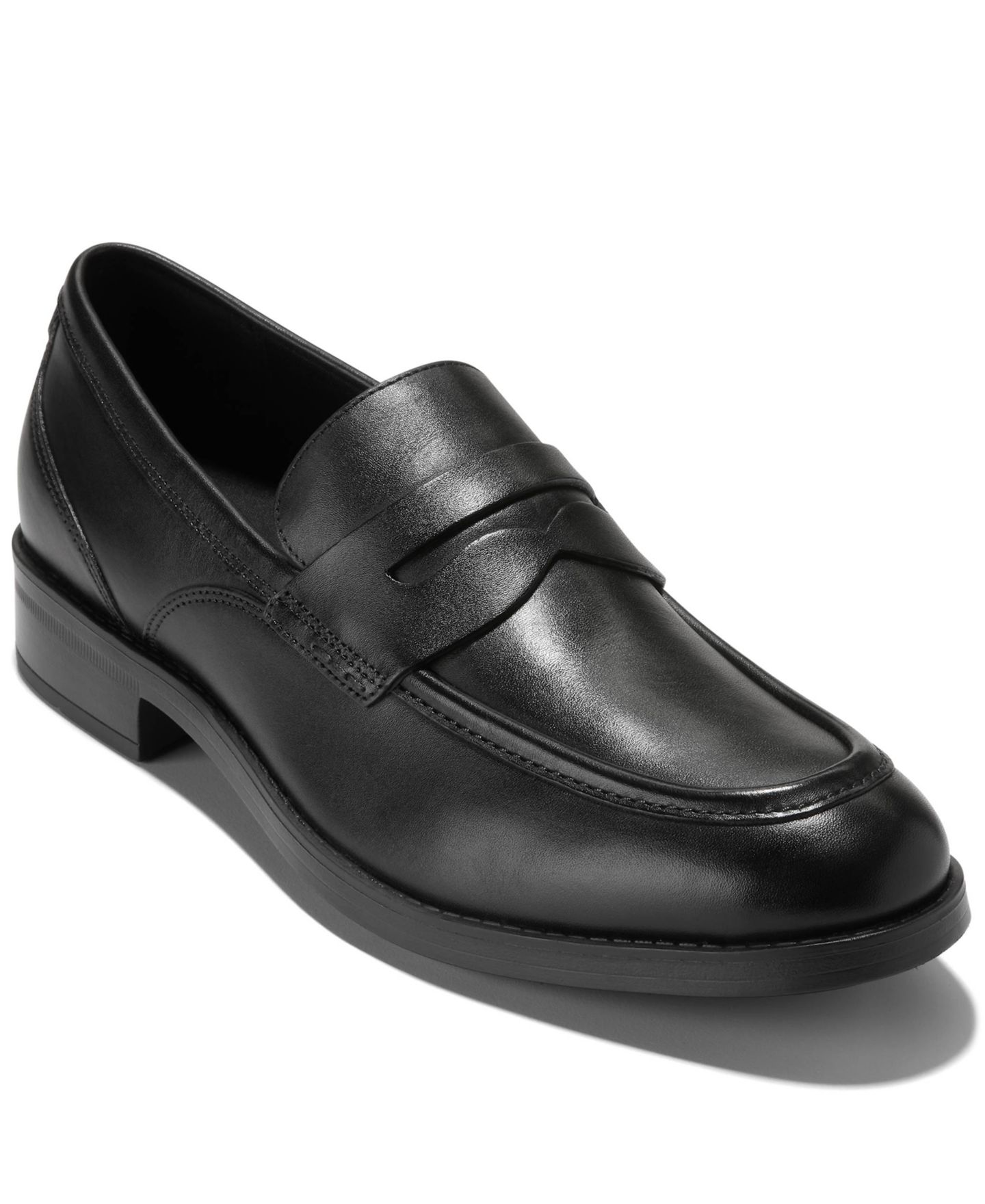 Мужские туфли Cole Haan Newmark Grand Penny Round Toe, цвет: Чёрный — фото 1