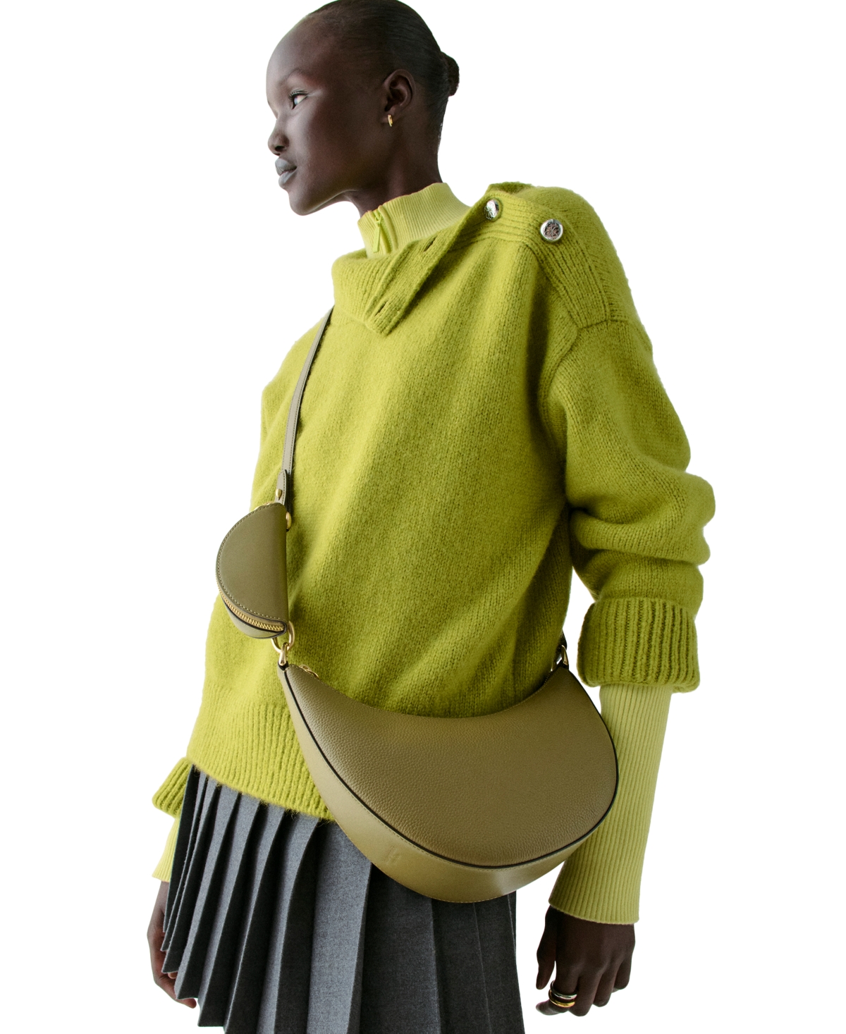 Kate Spade Duo Pebbled Small Crossbody Bag In Green