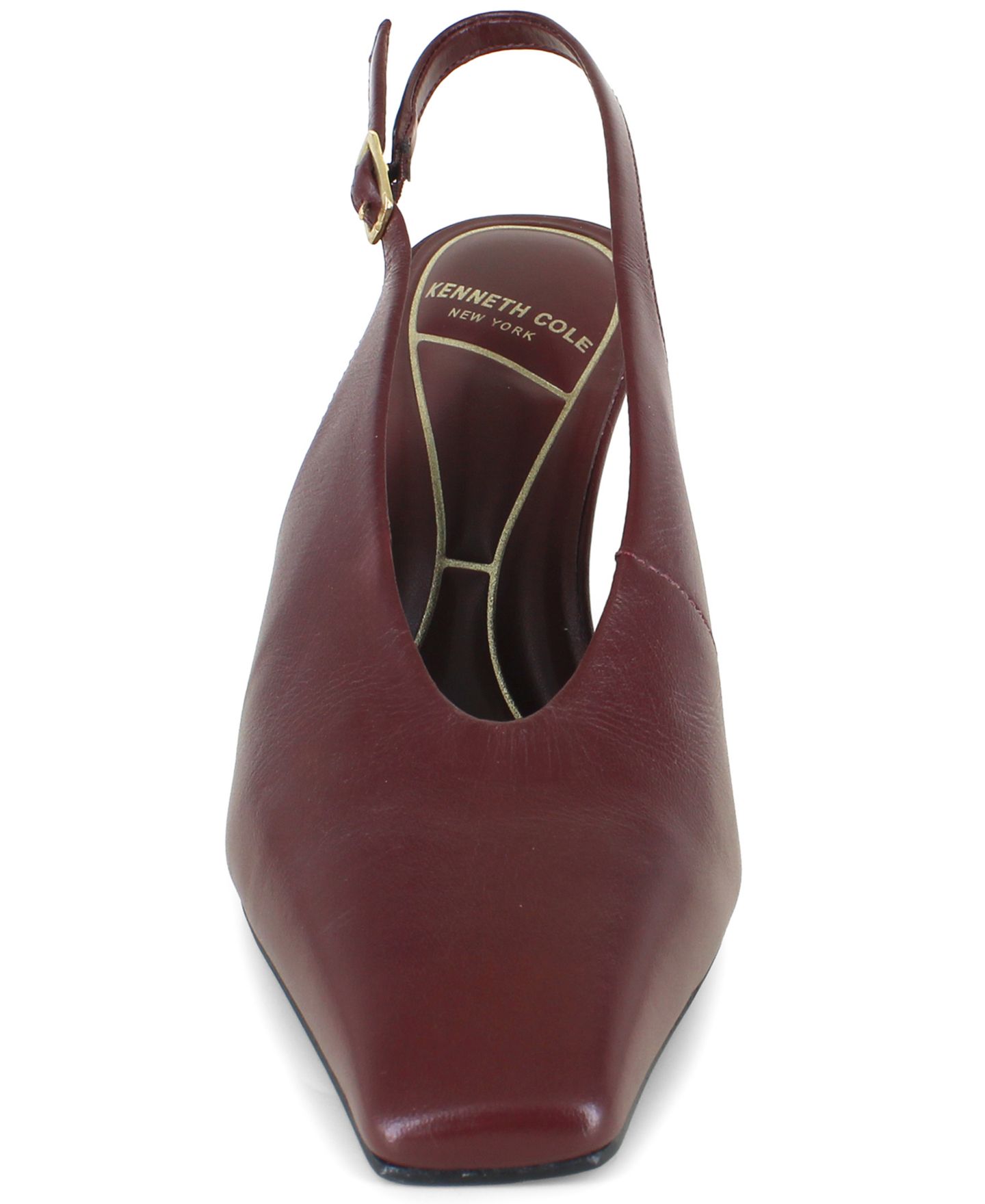 Женские туфли Kenneth Cole New York Aerial Square Toe Slingback Pumps, цвет: Бордовый — фото 7