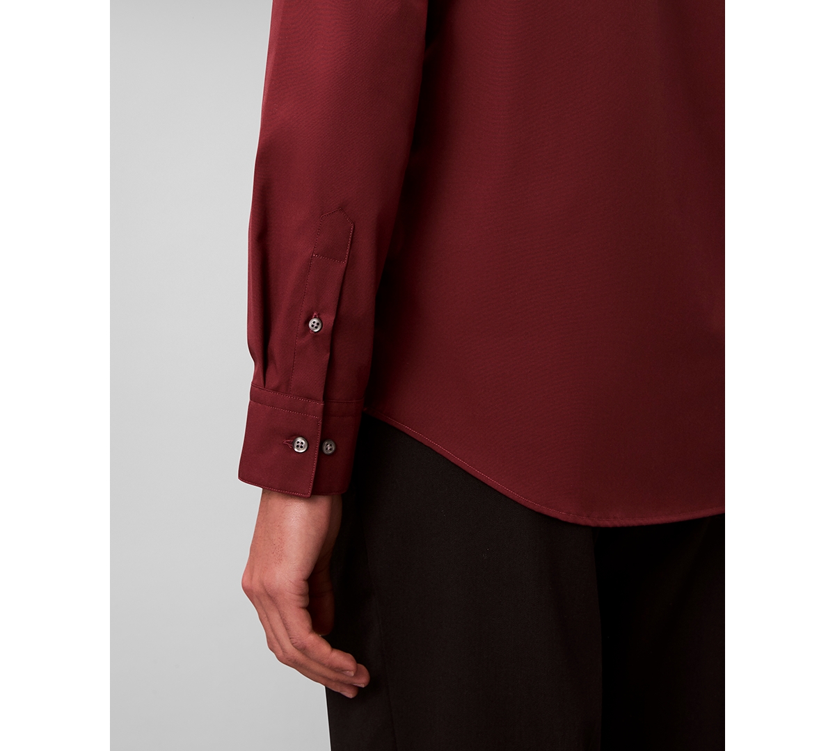 Calvin Klein Men's Slim Fit Supima Stretch Long Sleeve Button-front Shirt In Burgundy