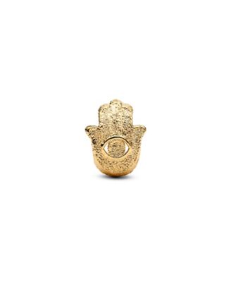Gold Tone Textured Hamsa Hand Mini Charms