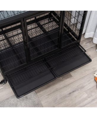 43" Heavy Duty Dog Crate, Indestructible Dog Cage Kennel,
