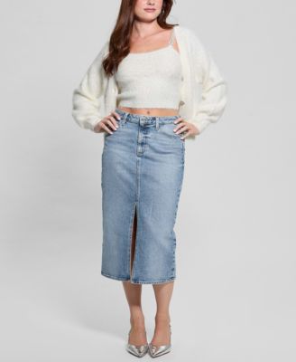 Women's Keyla Rhinestone-Button Cardigan Sweater