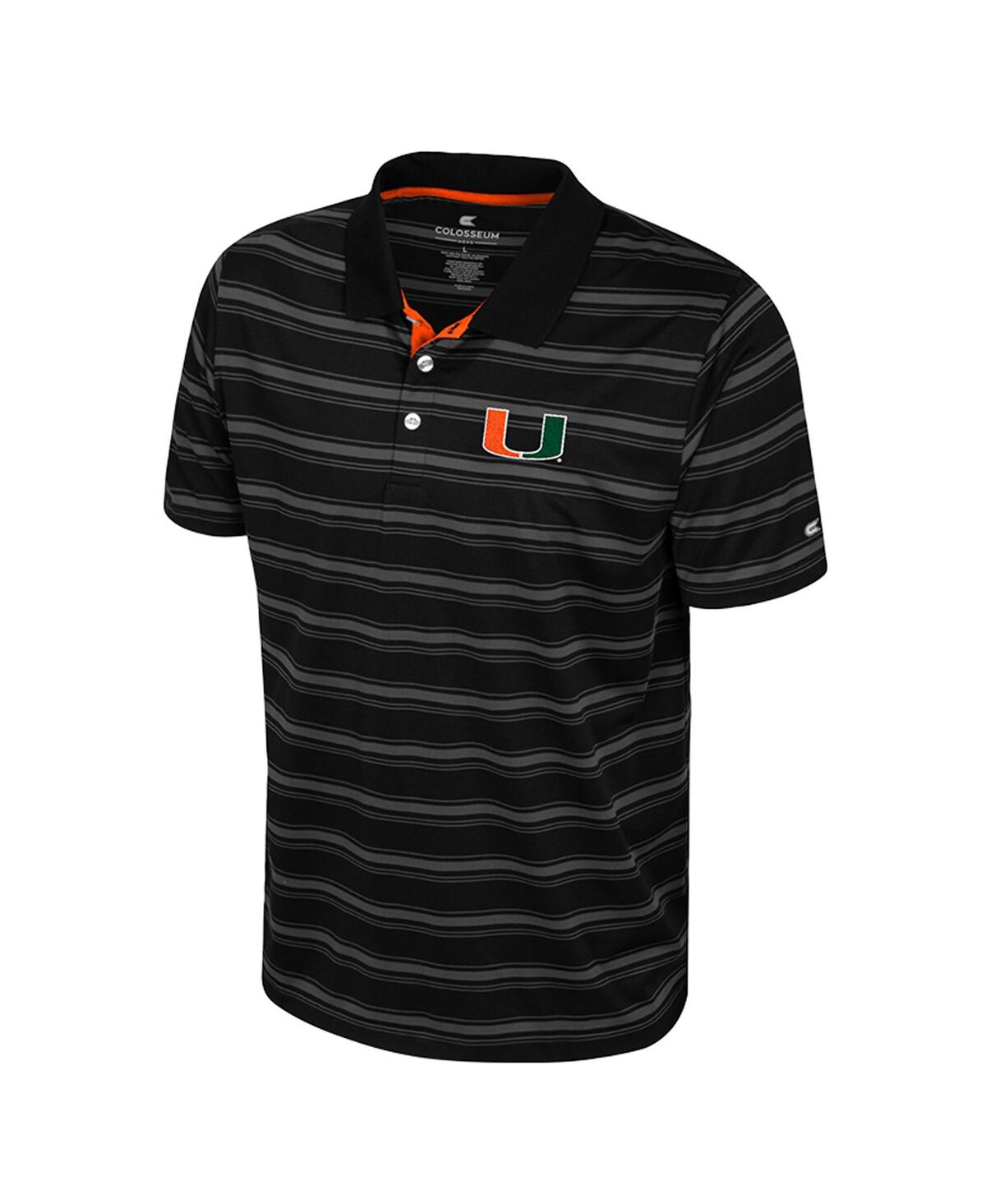 Colosseum Men's Black Louisville Cardinals Milk Steak Polo Shirt In Black