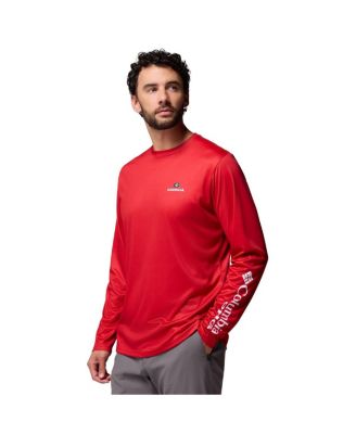 Men's Red Georgia Bulldogs PHG Terminal Shot Long Sleeve T-Shirt