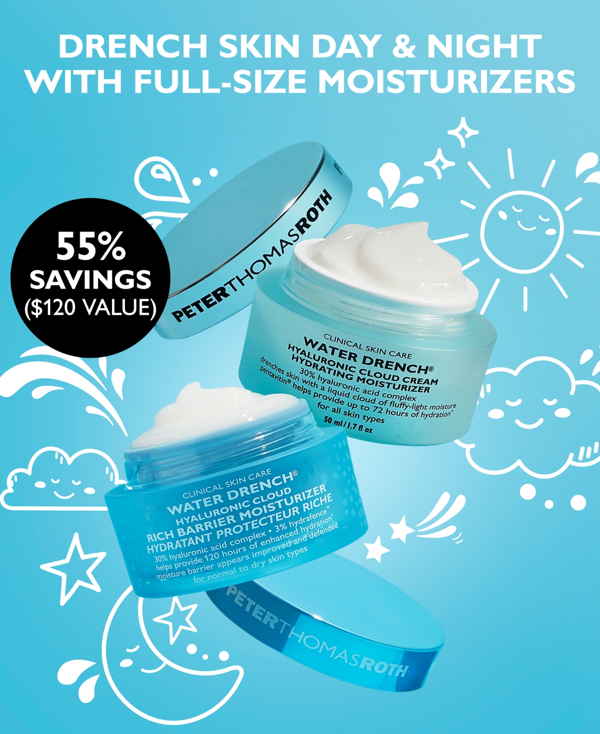 Peter Thomas Roth 2-pc. Day And Night Cloud Creams Set In Transparent