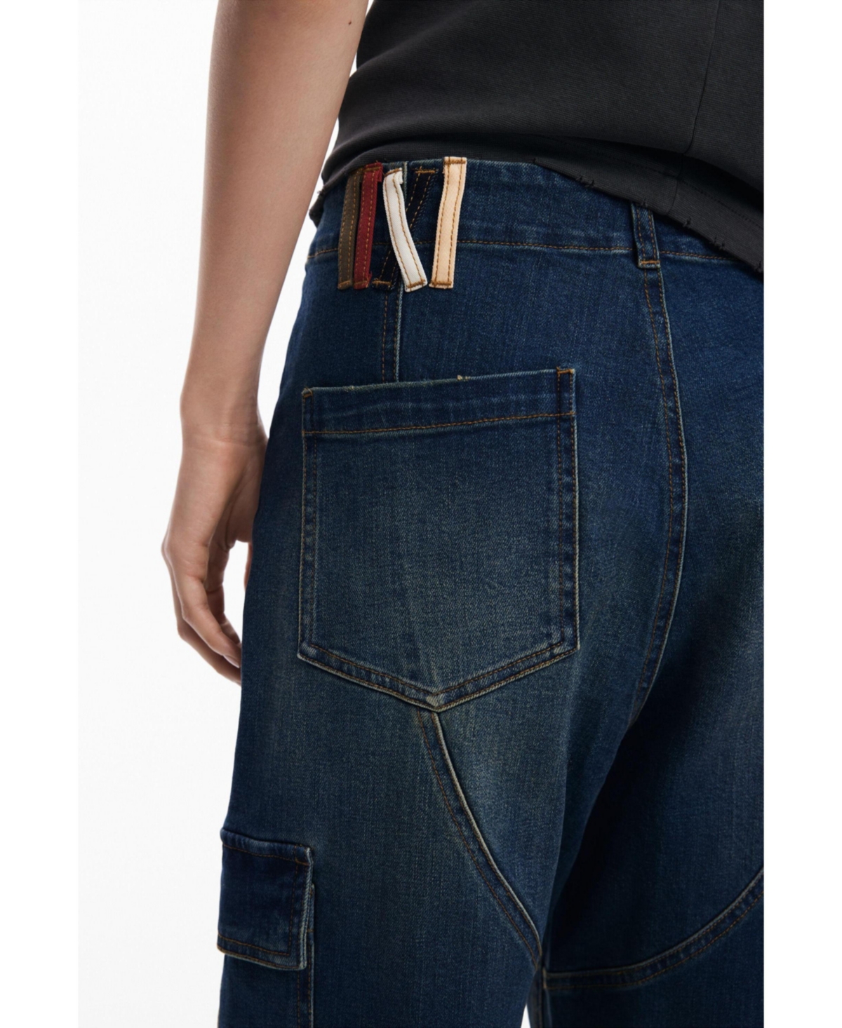 Desigual Women's Baggy Jeans With Pockets In Blue