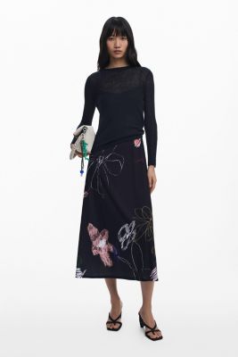 Women's 2-in-1 brushstroke dress