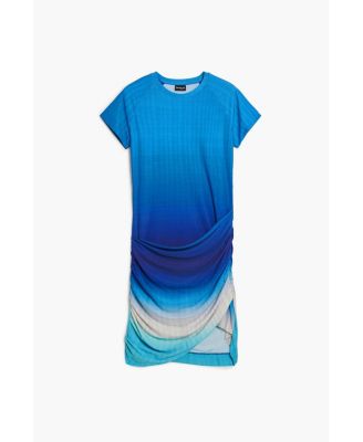 Women's Short dress with draped skirt