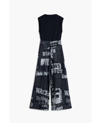 Women's Combined newspaper jumpsuit
