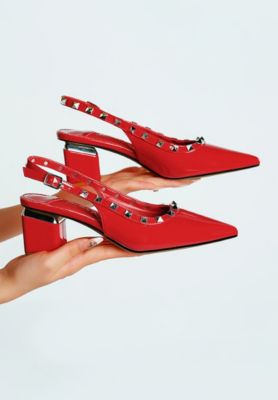 Womens Hiral Stud Embellished Slingback Sandals