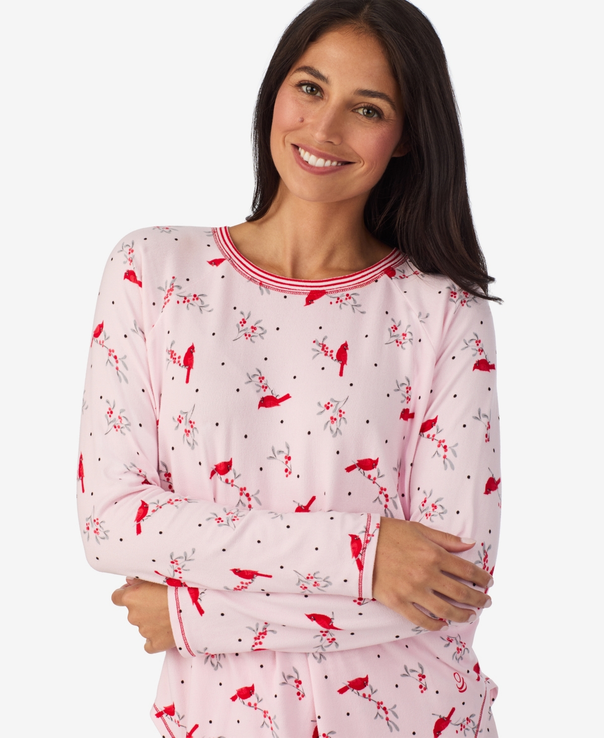 Cuddl Duds Women's 2-piece Brushed Sweater Knit Long Sleeve Jogger Pajama Set In White