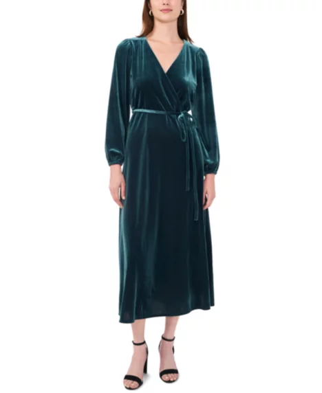 Petite Velvet Dress - Emerald