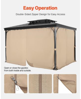 Waterproof Patio Gazebo Curtain Panels for Outdoor Privacy and Comfort