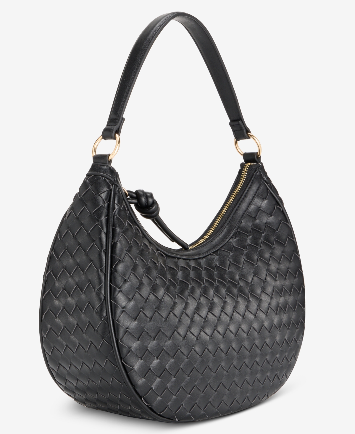 On 34th Woven Crossbody Hobo, Exclusively At Macy's In Black
