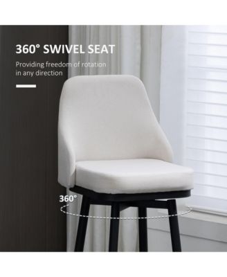 Modern Bar Stools, Set of 2 Swivel Kitchen Bar Chairs,