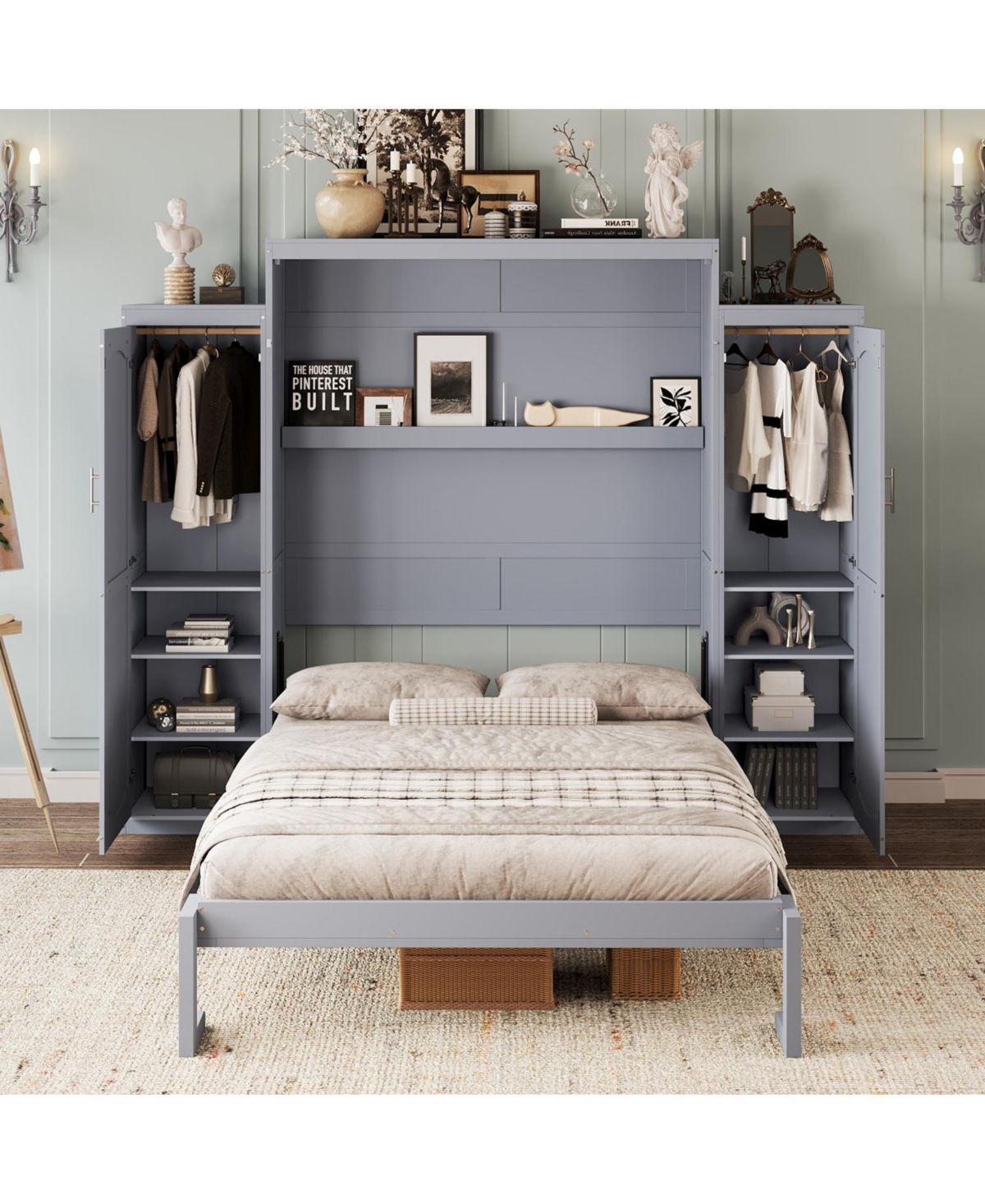Streamdale Furniture Murphy Bed with Wardrobes & Shelves
