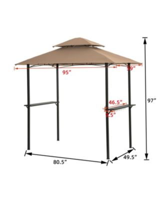 Grill Gazebo 8x5 Ft Khaki