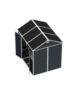 8x7 Outdoor Resin Storage Shed - Dark Gray