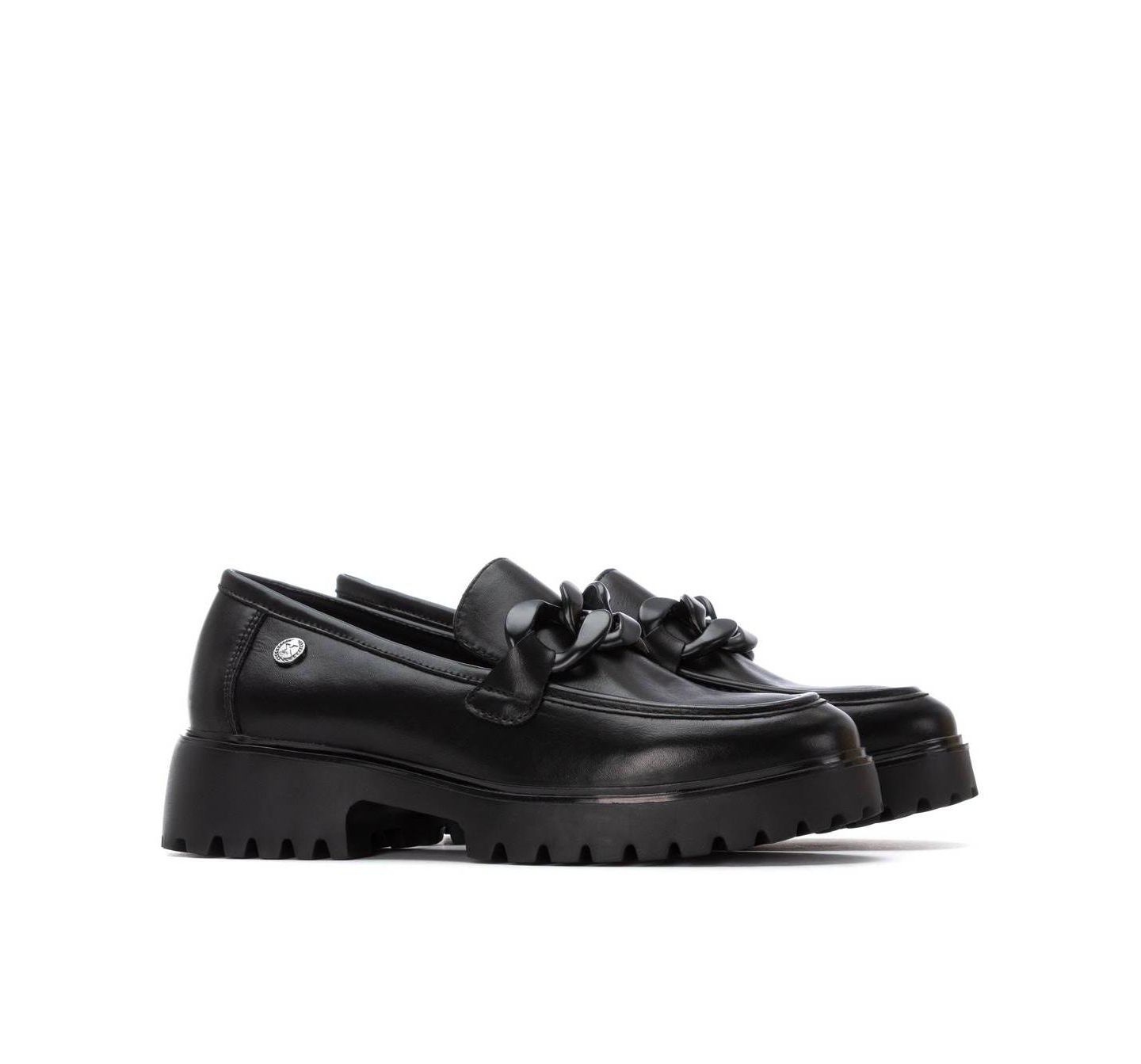 Женские туфли XTI Casual Low Heel Penny Loafer, цвет: Чёрный — фото 4
