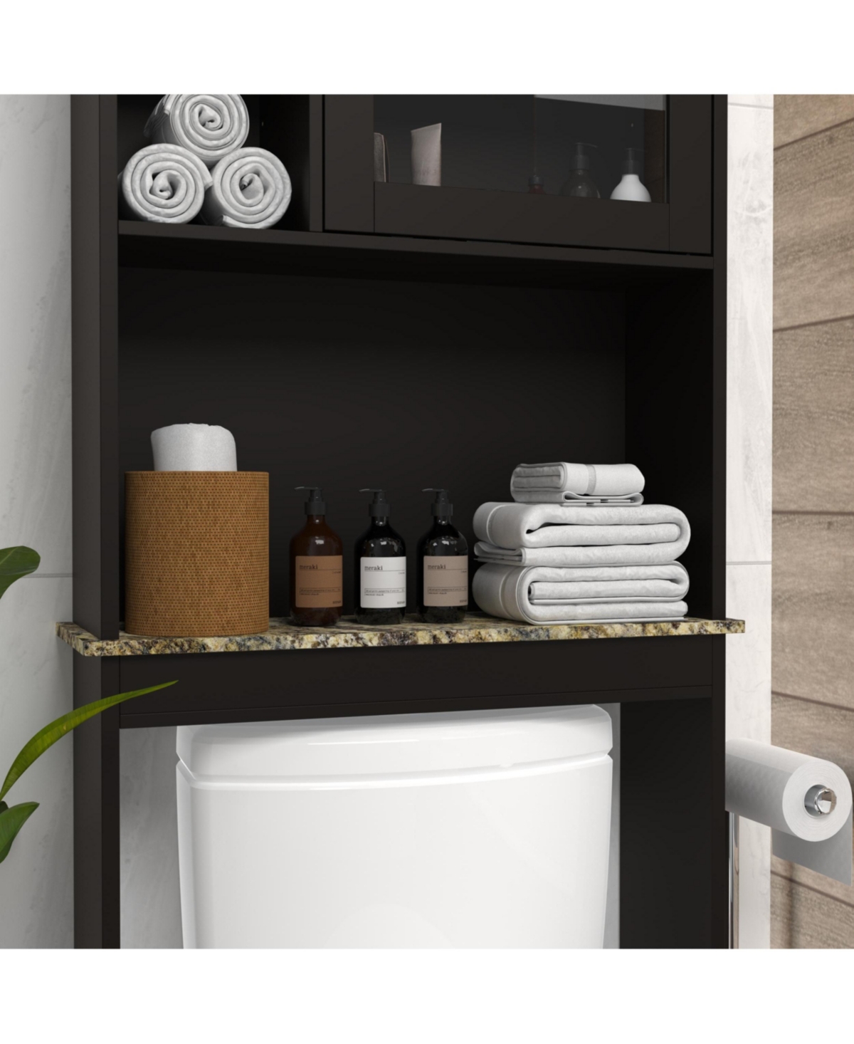 Casainc Over the Commode Space Saver Wooden Storage Cabinet for Bathroom