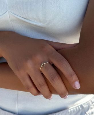 Gold Plated Heart Knot Ring