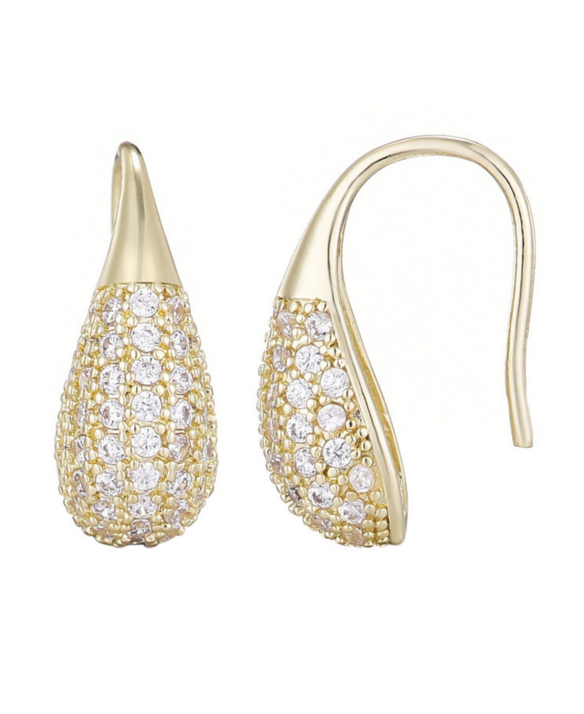 Adornia Gold Cubic Zirconia Teardop Wire Earrings In Gold