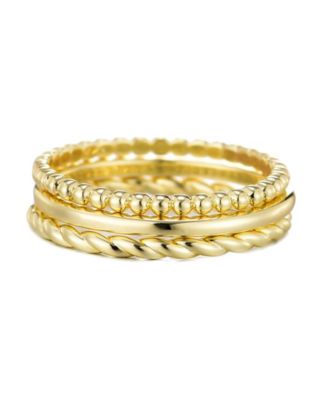 Gold Plated Thin Stacking Band Set