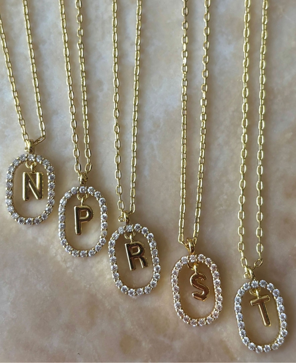 Adornia Gold Plated Cubic Zirconia Floating Letter Frame Necklace In Gold