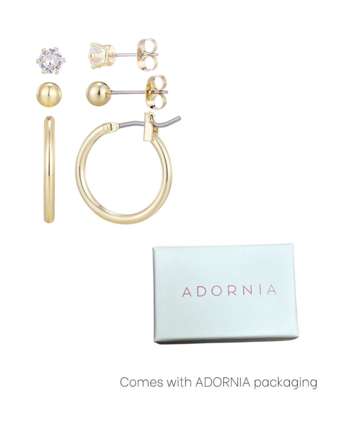Adornia 14k Plated Hoop In Gold