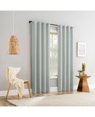 Lenora Space Dyed Textured Semi-Sheer Back Tab Curtain Panel