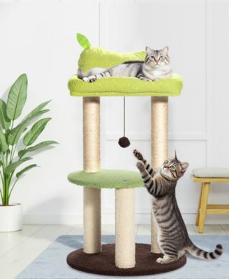 33-Inch 3-Tier Cat Tree – Stable, Scratch-Friendly & Fun Play Tower