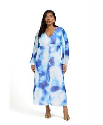 Women's Vibrant Tie Dye Midi Dress