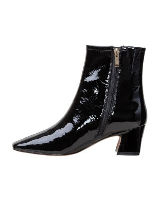 WRENLY Women's Pointed Toe Cuban Heel Ankle Boot