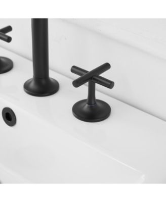 8 in. Widespread Double-Handle High-Arc Bathroom Faucet in Matte Black