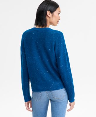 Women's Roving Sequin V-Neck Sweater, Macy's Exclusive