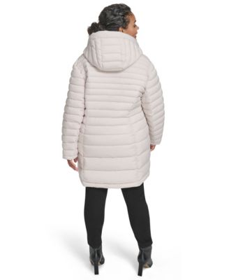 Plus Size Hooded Packable Puffer Coat