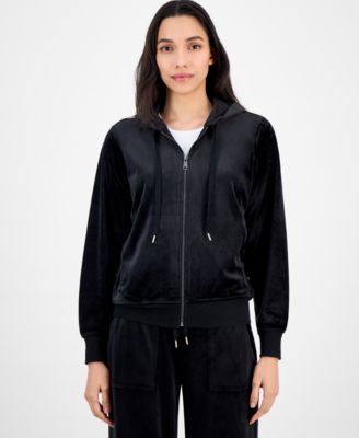 Women's Velour Zip-Up Hoodie, Macy's Exclusive