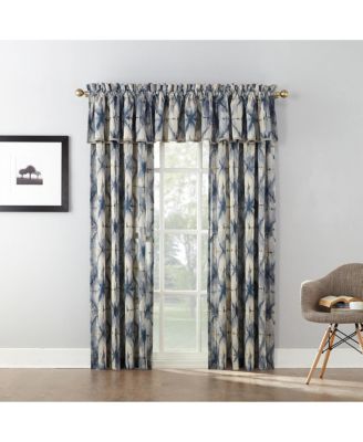 Keenan Geometric Watercolor Room Darkening Rod Pocket Curtain Valance