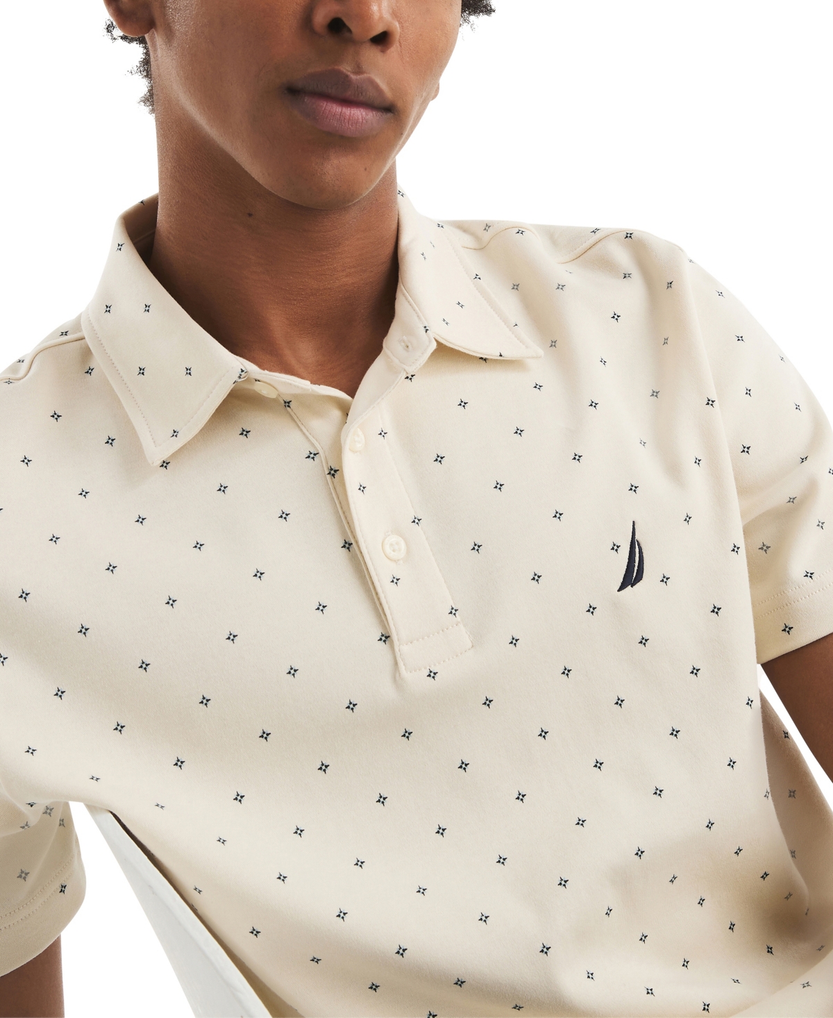 Nautica Men's Printed Compass Polo Shirt In Neutral