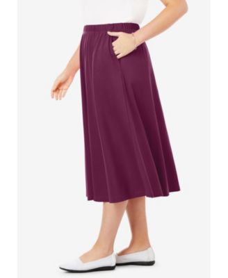 Women's Plus Size 7-Day Knit A-Line Skirt