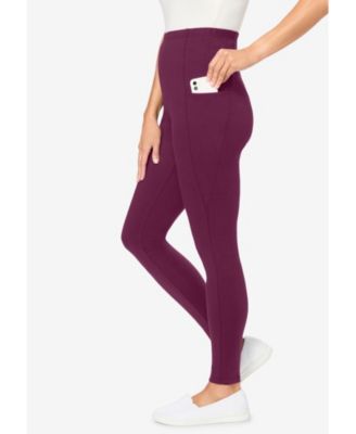 Women's Within Tall Stretch-Cotton Knit Pull-On Pocket Leggings